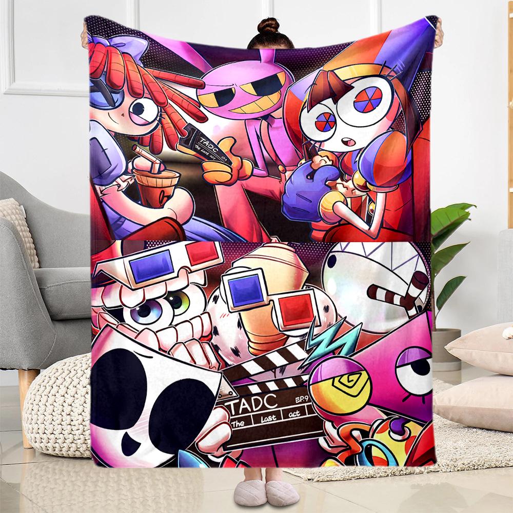 Digital Circus Blanket Warmthful Decor Perfect for Bedding Bed Office for All Occasions Stylish Decor Best Holiday Gift for Friends Family