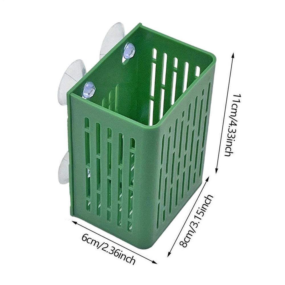 Aquarium Plant Holder Plastic Basket with Suction Cup for Fish Tank Aquatic Plant Fixing Stable Installation Floating Plant Pots