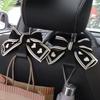 2025 New Bowknot Car Hooks Seat Back Vehicle Headrest Organizer Storage Hanger Groceries Handbag Women Car Accessories