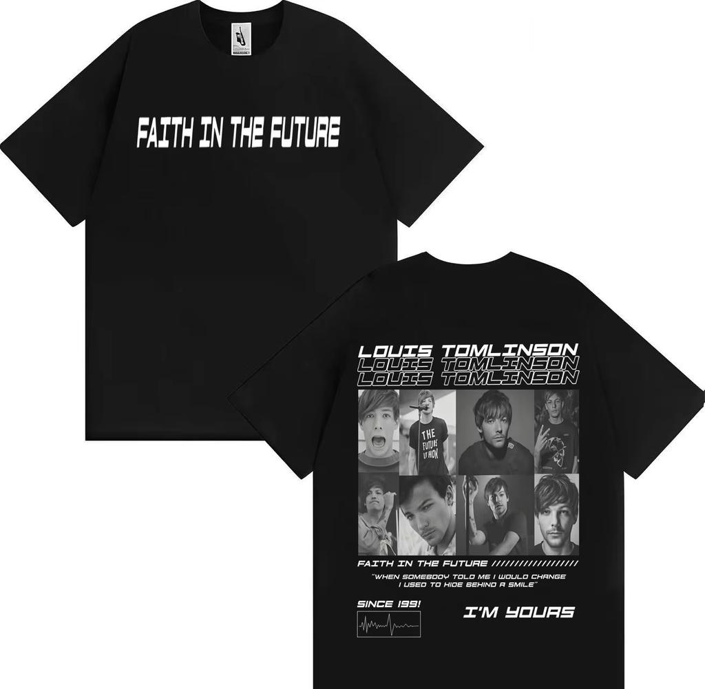 Singer Louis Tomlinson Faith in The Future Album TShirts Hip Hop Pop music 2026 Y2K Short Sleeve TShrit Unisex Summer