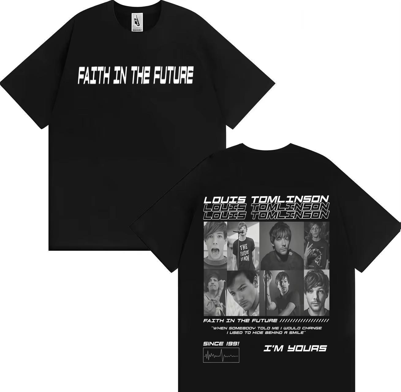 

Singer Louis Tomlinson Faith in The Future Album TShirts Hip Hop Pop music 2026 Y2K Short Sleeve TShrit Unisex Summer S