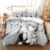 New Fashion 3D Printed Anime Game Blazblue Bedding Set Cartoons three-piece Set Adult Kid Bedroom Duvet Cover Sets Home Textiles