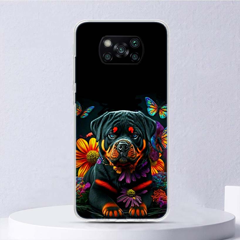 Rottweiler Dog Rottie Soft Case For Xiaomi Poco X7 X6 X5 X4 X3 Nfc F7 Ultra F6 F5 Pro Phone Cover F4 Gt F3 M5S M4 M3 M5 M6 Coque Xiaomi Poco M5