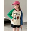 Brand Foreign Trade Korean-Style Children's Clothing, New Spring Collection, Children's Long-Sleeve T-Shirt, Girls' Cartoon Pure Cotton Base Shirt
