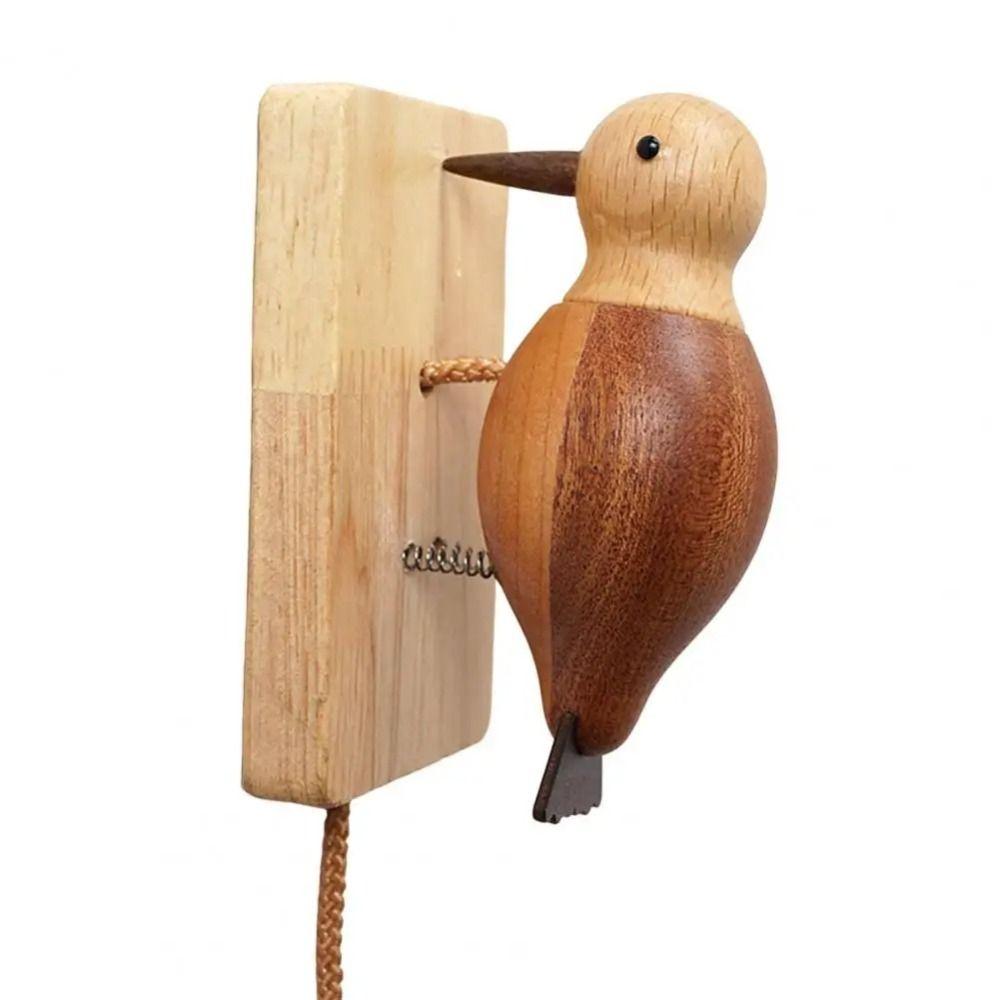 Handmade Pendant Doorbell Housewarming Wooden Woodpecker Door Knocker  Guest Arrival