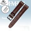 Cinturino per Orologio in Pelle di Mucca da 17 mm 19 mm per SWATCH Braccialetto Originale in Pelle di Mucca Uomo Donna Impermeabile Sportivo Cinturino di Ricambio