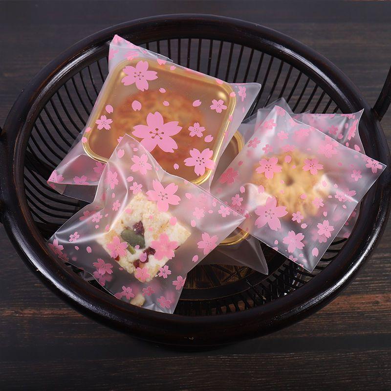 Frosted Mooncake Packaging Bag Cake Tray Self Sealing Handmade Soap Cookies Donut Snowflake Pastry Packaging Self-adhesive Bag