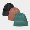 Fashion retro washed core-spun yarn knitted hat women's autumn and winter outdoor warm wool hat ear protection cold hat