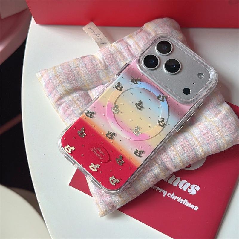 

Colorful Gradient Magnetic Phone Holder for iPhone 17/16 Pro Max/15/14 Case - Little Pony Design iPhone 17 Pro