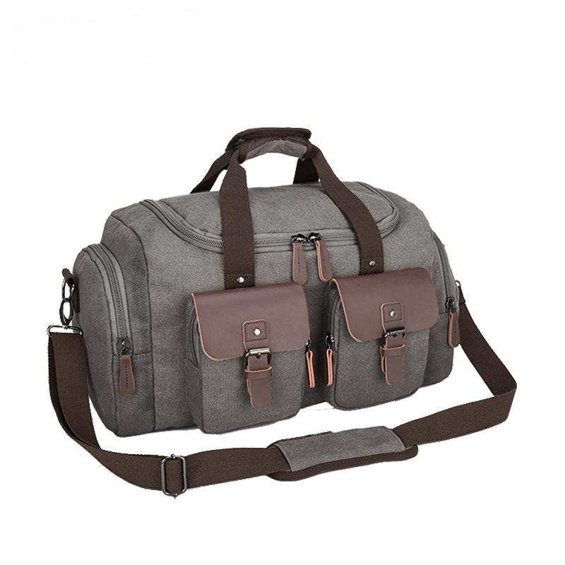 Wear-resistant 16A Microfiber Canvas Touring Bag Waterproof Short Distance Travel Luggage Bag Unisex Outdoor Sports Fitness Shoulder Crossbody Handbag