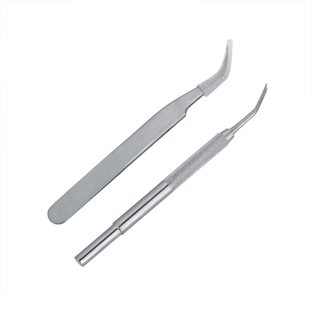 2PCS Metal Tick Remover Dual Prong Shape Pet Lice Tool Easy Grip Lice Tweezers Home Pet Care