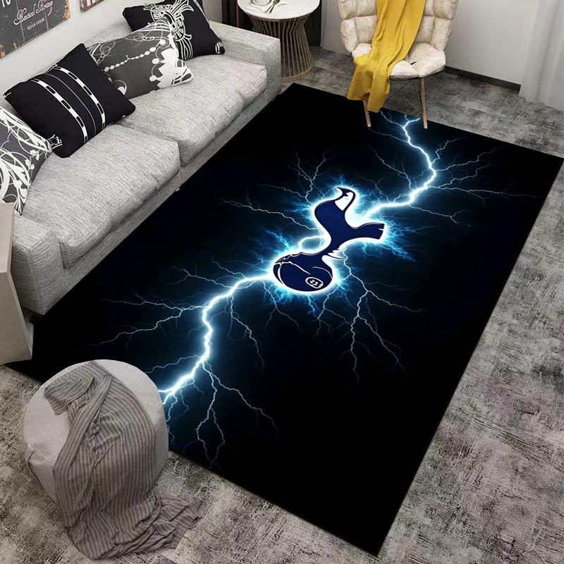 "Football Logo Carpet with Lightning Design - Modern Floor Rug" Suitable for use as an anti-slip for living room bedroom sofas