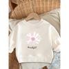 Kids Crewneck Pullover Sweatshirt, Floral Graphic Print