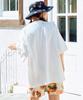 [go Slow Caravan] 341963 DOMDOM×gsc Miso Peach Chicken Burger Elephant BIG TEE White L