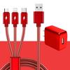 2.3m Multi-Functional Fast Charging Cable for Car - Three-in-One Android Charger.