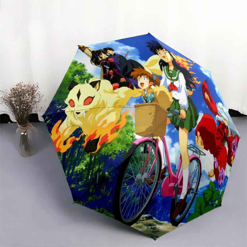 Inuyasha Automatic Umbrella - Suitable Travel Outdoor Portable Umbrella Birthday Gift Daily Essentials