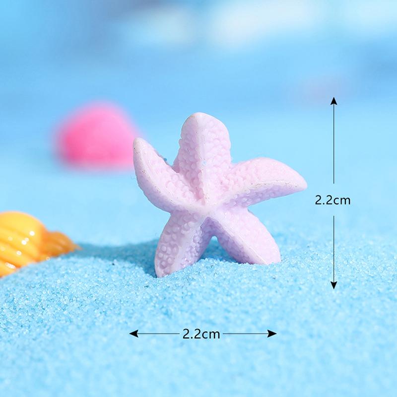 Mini Colorful Five-Pointed Starfish Sea Star Resin Fish Tank Starfish Ornaments
