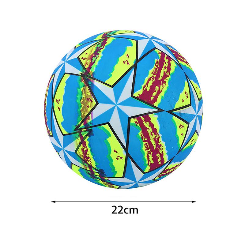 1Pc 22Cm Inflatable Beach Volleyballs Five Stars Tropical Leaf Print Pvc Pool Toys Summer Outdoor Sports Gear For Adults Kids