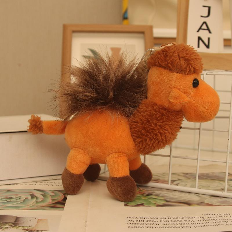 Niedliche Wüstenglocke liegendes kleines Kamel Anhänger Plüschtier Puppe Taschenanhänger Schlüsselanhänger Plüschpuppe