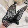 Summer Lace Triangular Scarf Sweet Leaf Scarf for Women Travel Photography Headscarf