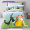 Pippi Longstocking Pattern Bedding,Quilt Set Quilt Cover Pillowcase Home Birthday Gift (1 * Duvet Cover + 2 * Pillowcase, Without Core)
