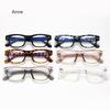 Fashion Blue Light Filter Glasses Rectangle Frame Digital Screen Protection Eyewear for Office Work/Study Clear Óculos