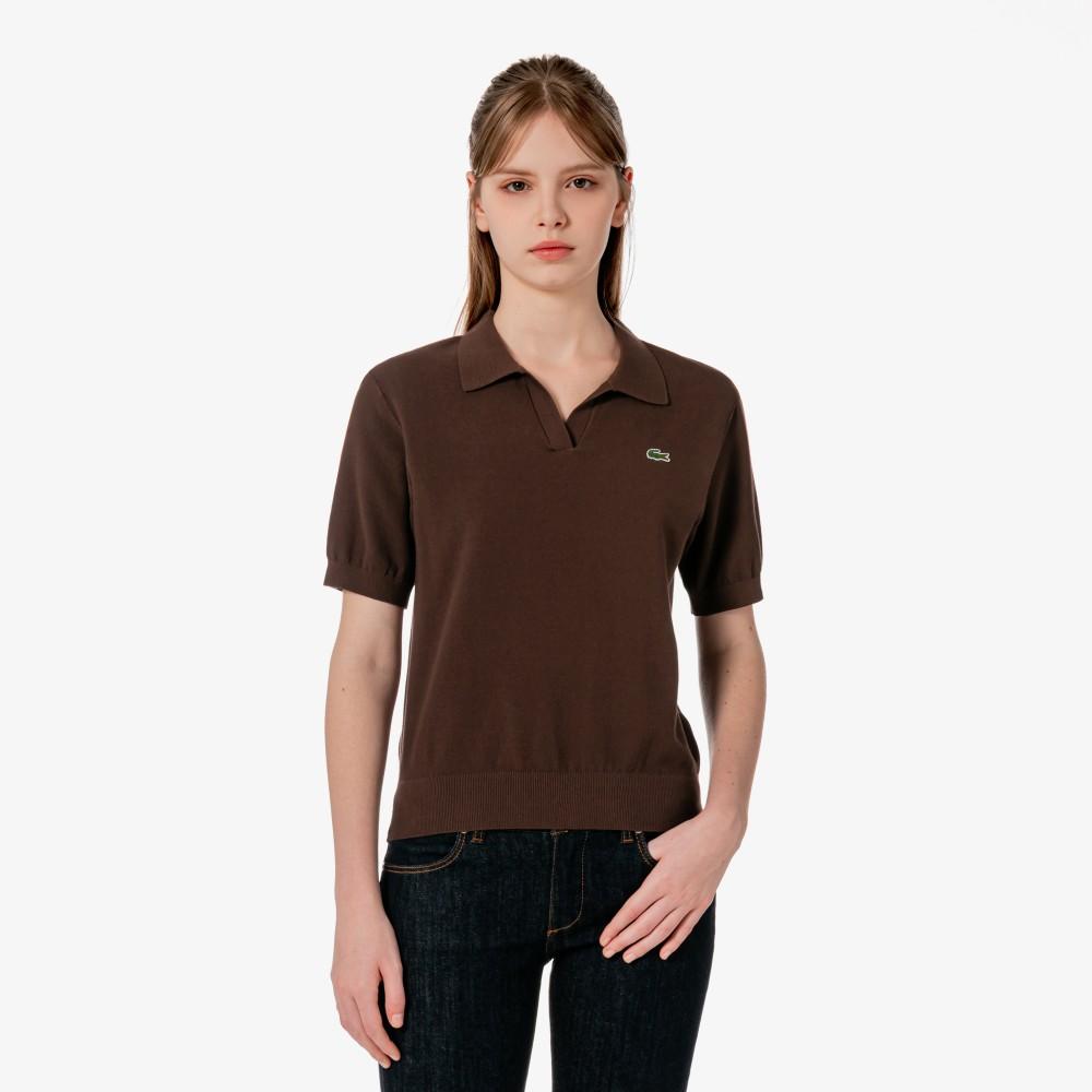 [Lacoste] Women s Open Collar Pique Sweater Polo Shirt PF300E-56GLFA 36