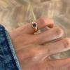 1Pc Gold Color Blue Zircon Star Tail Rings For Women Couples Exquisite Trendy Elegant Temperament Engagement Jewelry Gifts