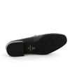 Genuine Leather Cushioned Soft Flat HIMIKO Himiko Square Toe Bit Loafers 651315 Black 235