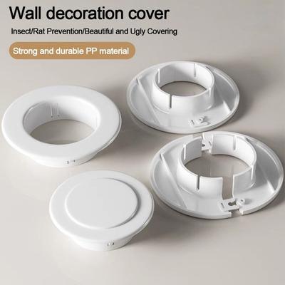 Plastic Wall Decorative Cover Split Type Hole Cover Plug Air Conditioning Pipes Cover  Cable Entry