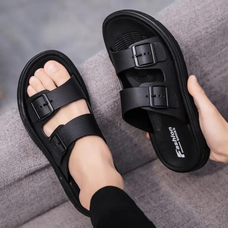 Fashion Outdoor Slippers for MenPlatform Beach Shoes Rubber Adult Pvc Comfortable High Quality Fashion Cheap Liquidation Sandals Man