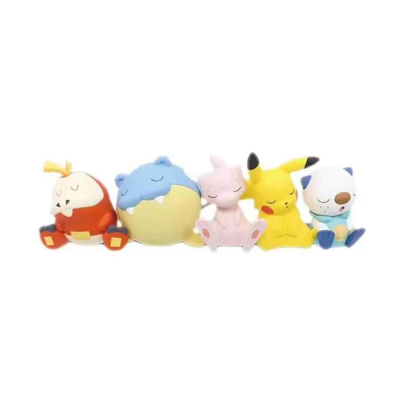 5 Stück Pokemon Actionfigur Kippkopf Schlafender Oshawott Fuecoco Spheal Modell Dekoration Geschenk