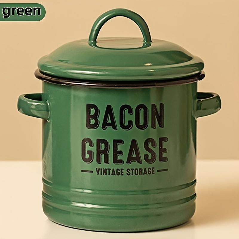 1pc Vintage Enamel Oil Can Set With Lid, Filter And Kitchen Shovel, Large Capacity Oil Storage Jar,Home Decor Cooking Oil Pot