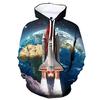 Fashion 3D Print Space Shuttle Hoodie Men Women Rocket Graphics Sweatshirt Long Sleeve Pullover Spring Autumn Kids Hoodies