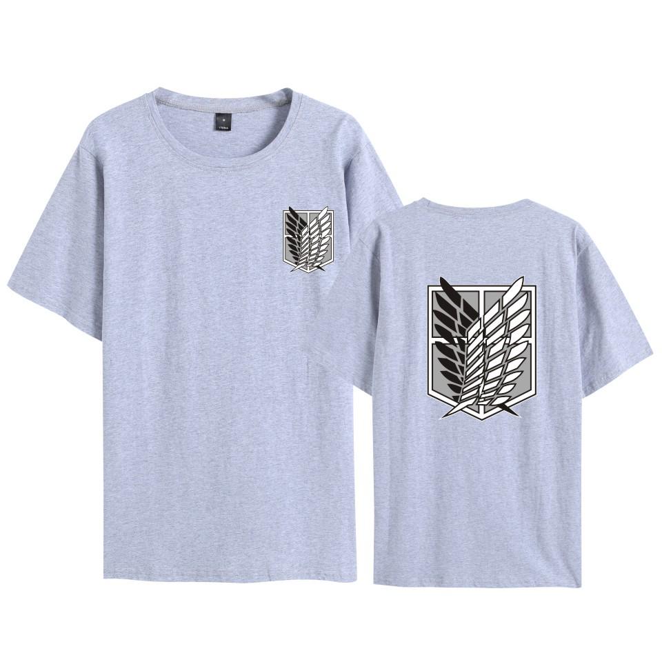 Attack on Titan Survey Corps Wings of Freedom T-Shirt - Mikasa & Eren Short Sleeve Jacket