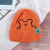 Warm Winter Stripe Embroidered Bear Autumn Korean Style Caps Women Beanies Wool Hat Knitted Hat