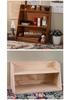 Desktop Retro Wooden Storage & Organization Rack for Journals, Ornaments, Coffee Cups, and Perfume.