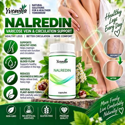 Nalredin – Varicose Vein Support, Healthy Veins, Blood Circulation, Leg Comfort & Vascular Wellness: 30 Capsules