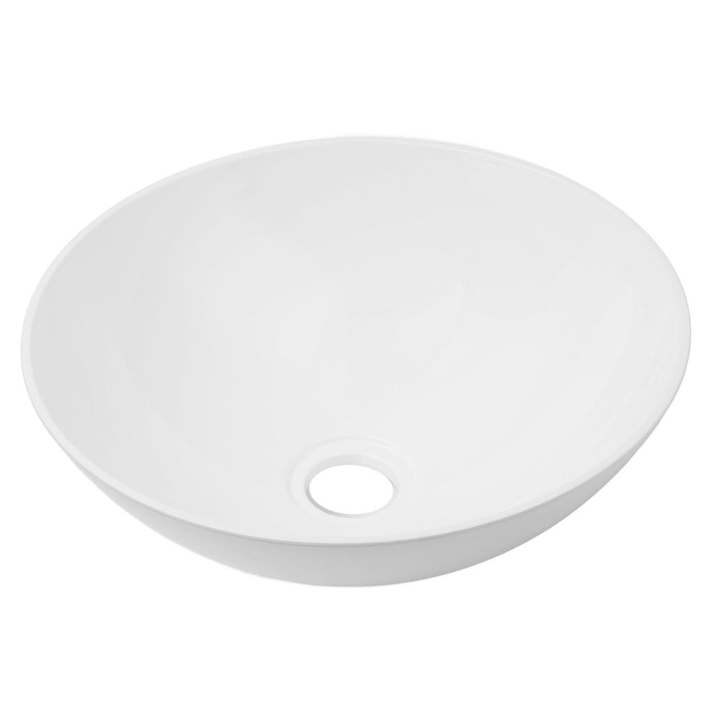 327.6x129.1mm Vessel Sink Round Bowl Modern Acrylic for Caravans Campers Yachts Bathroom