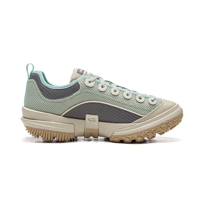 Li Ning Outdoor CF Tracing Low top Mountaineering Hiking Shoes Women's Green Gray AHCW044-5
