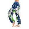 Women's Christmas  Print Trousers With Drawstring Cuffs Casual Pants And Pajamas