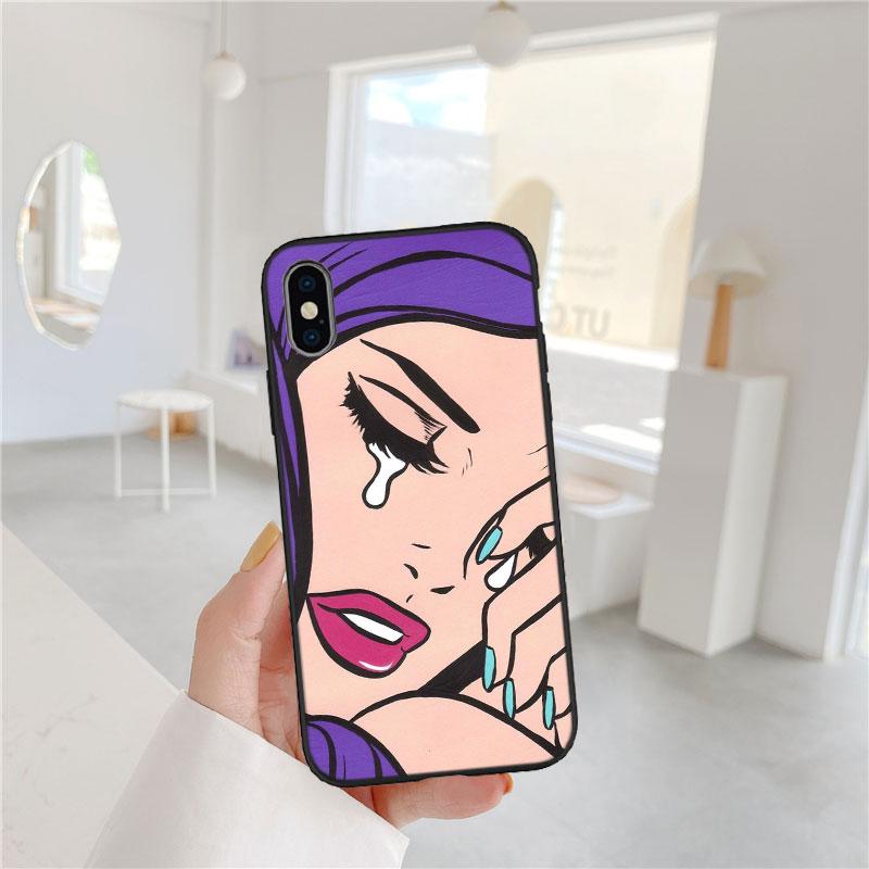 PP21 Crying Comic Girl Sad Soft Shell Phone Case for Xiaomi Poco C40 C50 C51 C55 C65 C71 C75 F3 F5 F6 F7 M2 M3 Pro Ultra