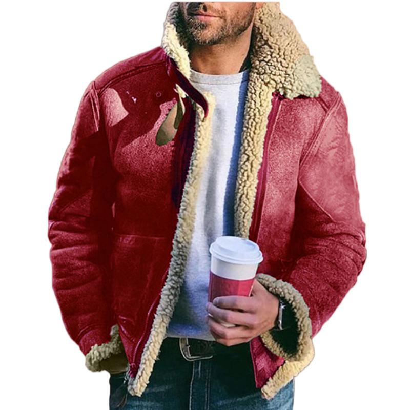 Giacca da Uomo Pelliccia Sintetica Top Invernale All-in-One Giacca in Pelliccia Sintetica