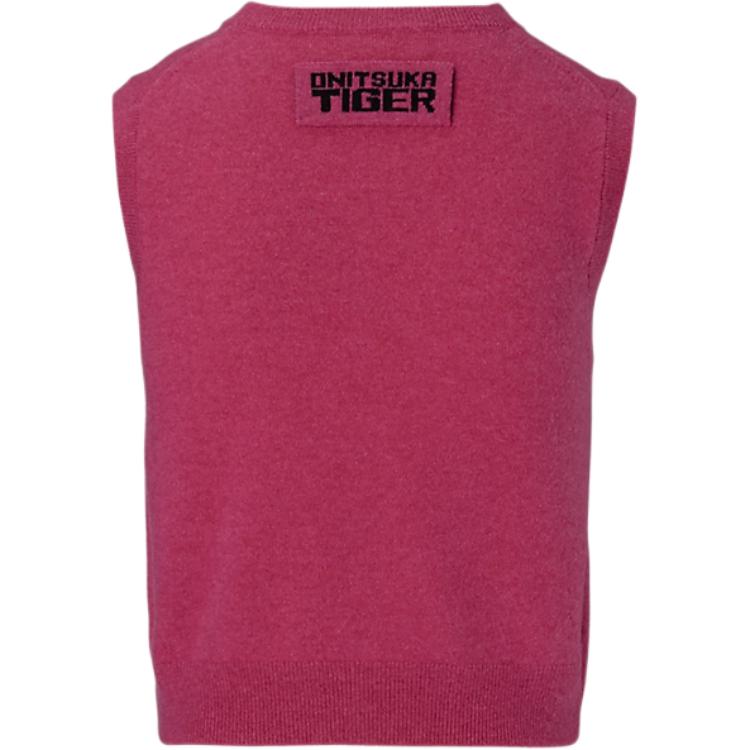 ONITSUKA TIGER Solid Color Round Neck Knitted Vest Women Tops 2182B455-700