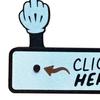 1/2/3/4Pcs Click Here Middle Finger Prank Relief Surprise Button Middle Teens Adults Stress Finger Table