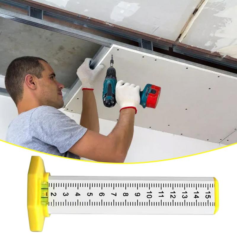 Construction Level Ceiling Tile Leveler Height Marking Ruler Double Use With Magnetic Base Precision For Wall Cabinetry Land