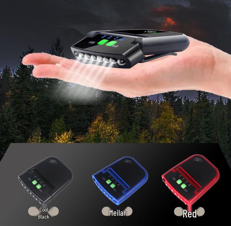 Rechargeable LED Headlamp: Super Bright, Waterproof, Hat-Mounted Light for Night Fishing