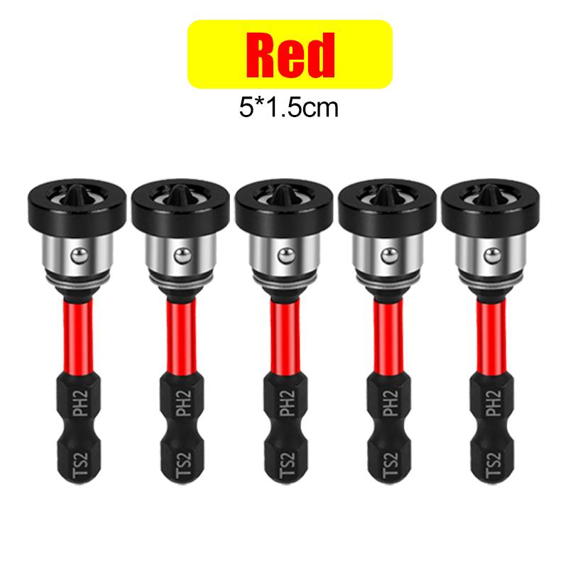 

Magnetic Positioning Screwdriver Bits Impact Driver Drywall Screw Setter Bit PH2 Hex Shank Locating Batch Head Drilling Tools 1PC червоний