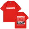 Rapper Don Omar Harajuku Graphics T-shirts Men's Womens Double Sided Print Gothic Short-sleeved Casual Vintage Streetwear Tshirt