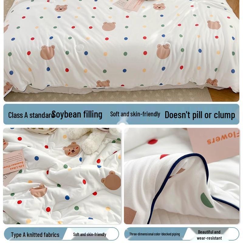 Leichte Baumwoll-Kinderbettdecke - Maschinenwaschbare Sommerdecke